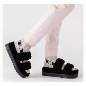 UGG Oh Fluffita Women’s Platform Slingback Slippers Size 9